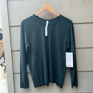 Lululemon Swiftly Breathe Long Sleeve, size 10, NWT, black/green